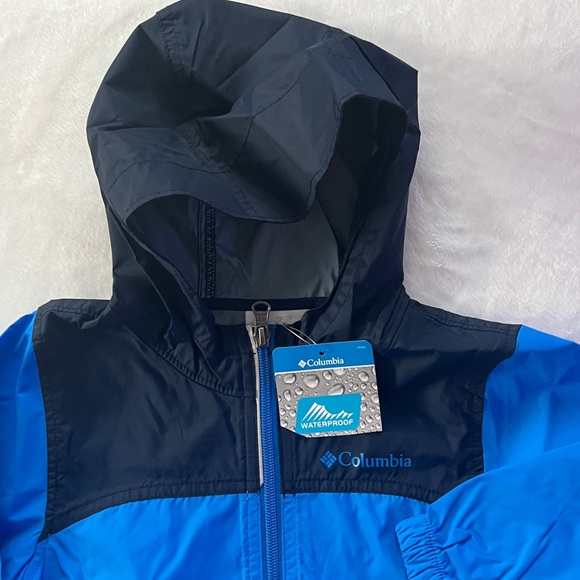 Columbia Two-Tone Blue Hooded Jacket boy’s 3T - Picture 4 of 6